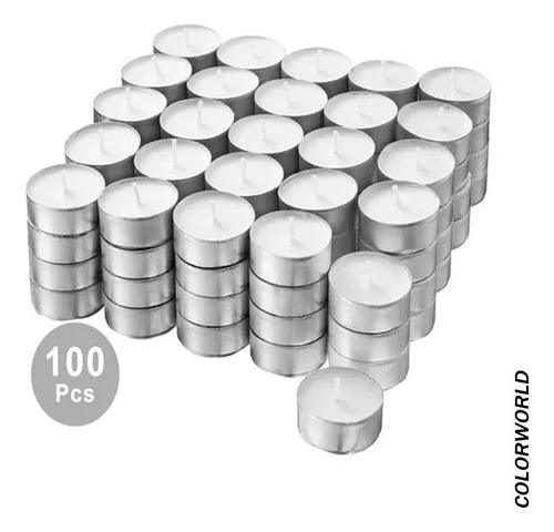 Y 100 Pzs Velas Tea Light Flotantes Sin Aroma De Alta