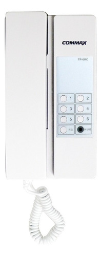 Interfon Digital Commax Tp-6rc Para 6 Comunicaciones Selectiva Color Blanco
