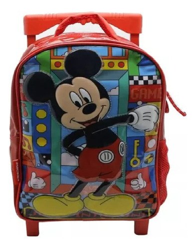 Mochila Carrito Escolarjardin Niños 12 Pul Relieve 35cm Mca 