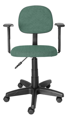 Cadeira Sec. Gir. Carenada C/ Braço Fixo T Reto J Serrano Cor Verde/preto