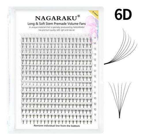 Nagaraku Extensión De Pestañas Prearmados Volumen 5d 6d 10d