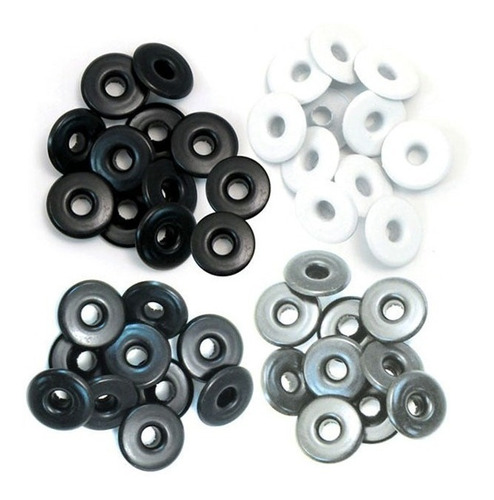 We R Eyelets Wide 40/pkg Gris | Ojales Ojillos Anchos