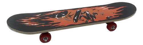 Skate Infantil Ruedas Con Ruleman Tabla Madera 60x15cm Flama
