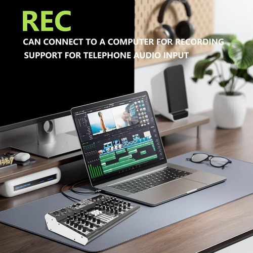 Console De Som Profissional De 8 Canais, Entrada Usb Mp3