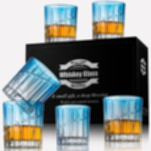 Paquete De 6 Vasos De Whisky A La Antigua, Vasos De Cristal