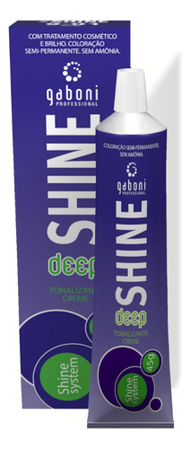 Tonalizante Deep Shine 6-0 Louro Escuro 45g Gaboni Professio