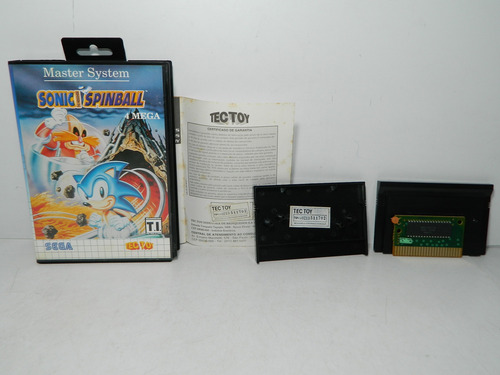 Sonic Spinball Original P/ Master System - Loja Fisica Rj (Usado)