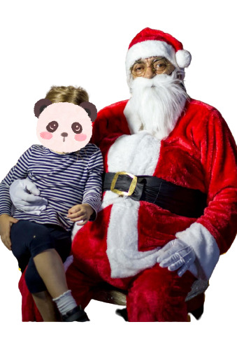 Santa Claus Disfraz Papa Noel Navidad Con Barba Y Peluca