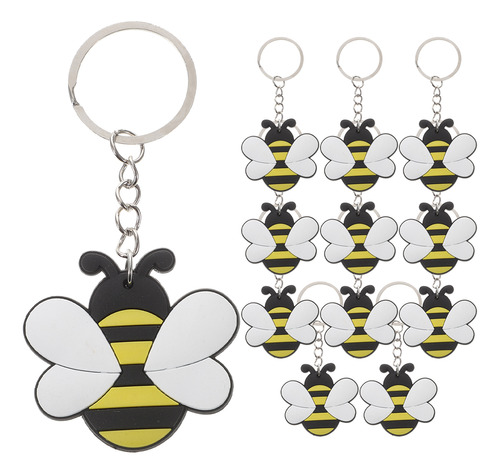 Bonito Llavero Con Forma De Abeja, Juego De 12 Colgantes Par