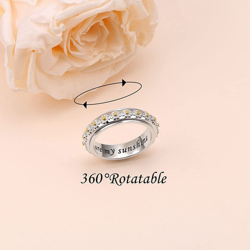 Anillo Ajustable Antiestrés Ansiedad Giratorio Var Diseños