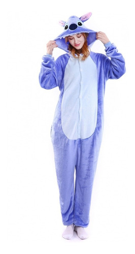 Kigurumi Stitch Pijama Enterito Adulto Invierno Unisex