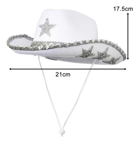 Sombrero De Vaquero Con Correa Ajustable Para La Barbilla,