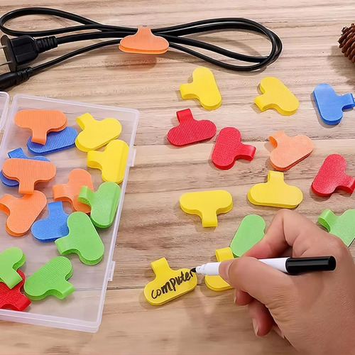 Kit 8 Tags Abraçadeira De Identificação Velcro Colorida