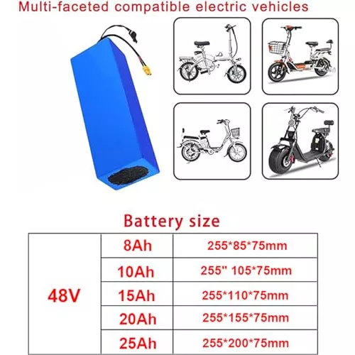 Batería de litio 48V 20ah 18650 48V 20AH 1000W Scooter eléctrico Batería de  bicicleta eléctrica incorporada 30A BMS XT60 Conector