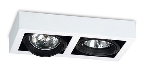 Plafón 2 Luces Ar111 Led 12w Dimerizable Moderno Spot