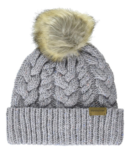 Pendleton Gorro Tipo Cable Mujer, Gris, Talla Única