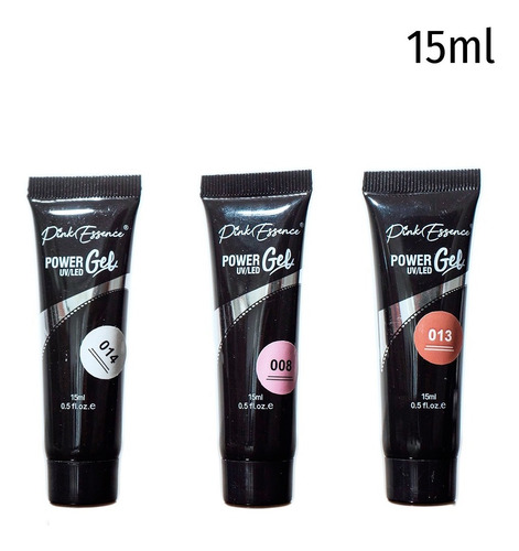 Power Gel Para Uñas Acrílicas 15ml - Pink Essence 