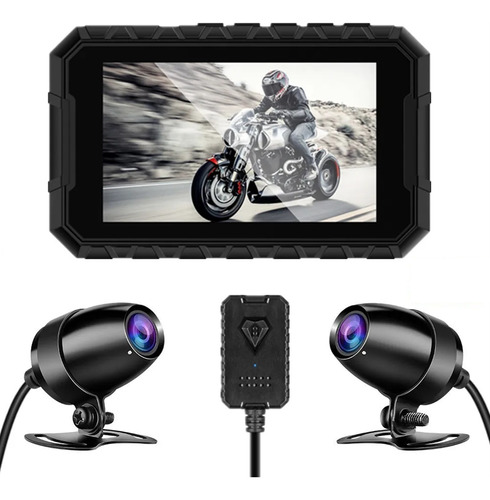 Grabadora De Vídeo De Doble Lente For Motocicleta Wifi 1080