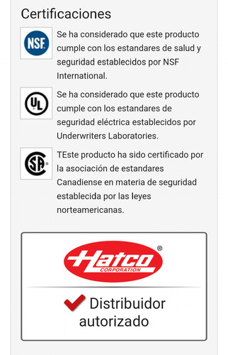 Calentador De Agua Industrial Desinfectante Hatco (Usado)