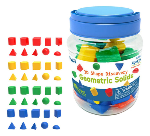 40x 3d Solids Geometric Color Cognition