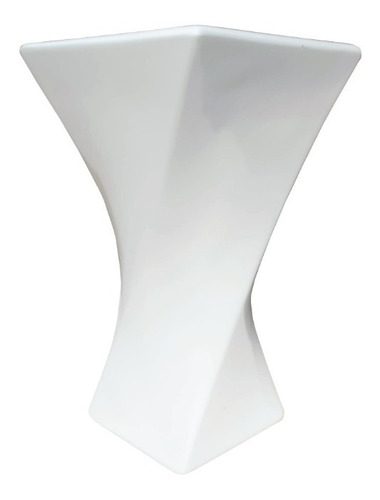 Maceta De Fibra De Vidrio Modelo Francés Espiral Blanco*