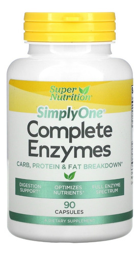 Now Foods Enzimas Completas Simplyone Digestivo 90vegcap Sfn Sabor Sin sabor