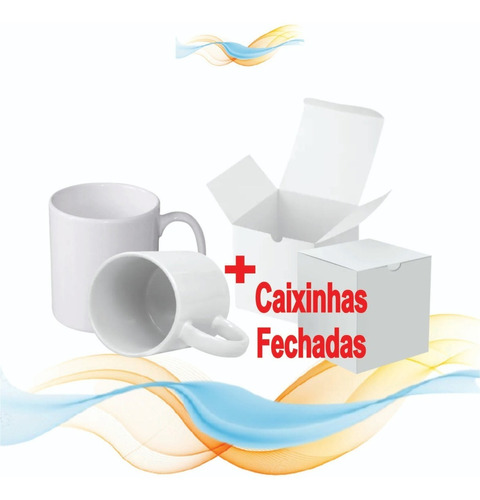 6 Canecas Brancas Aaa P Sublimação + 6 Caixinhas 