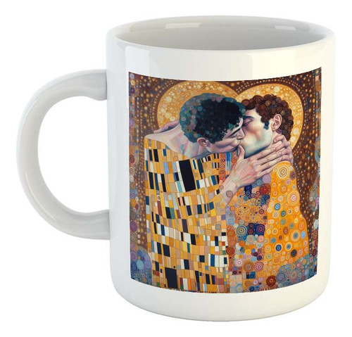 Taza Ceramica Klimt Reversion Del Cuadro Orgullo Gay