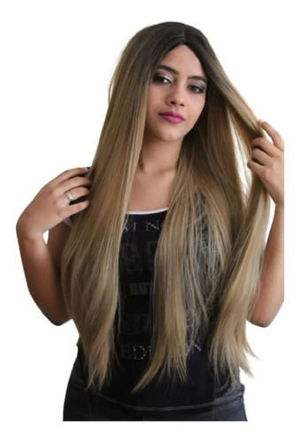 Peluca 100% Orgánica Larga 70cm Rubia