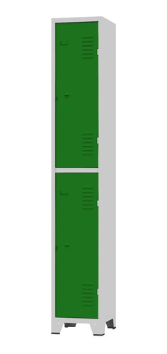 Armario Roupeiro De Aço 2 Portas Grandes Verde Chapa 26