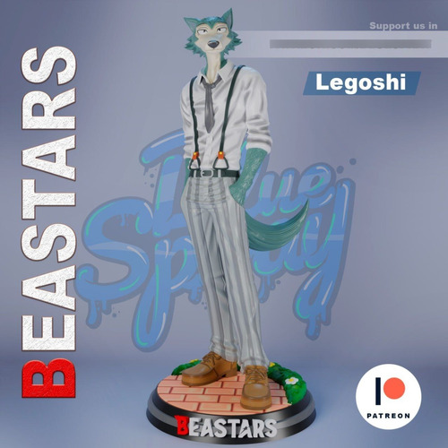 Archivo Stl Impresión 3d - Beastars - Legoshi - Bluespray