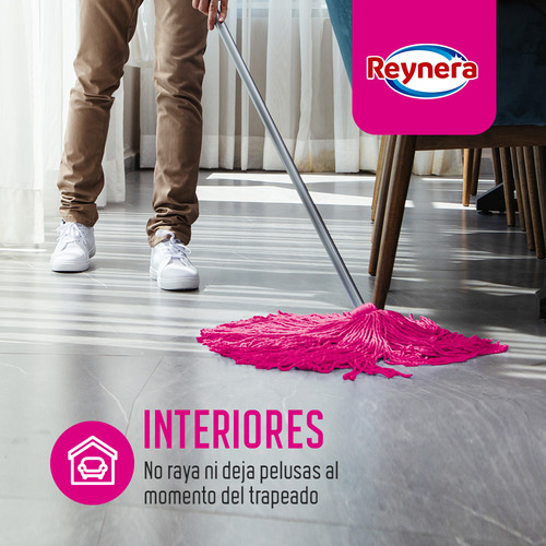 Kit 2 Trapeador Microfibra Xl +2 Escoba Esencial Reynera