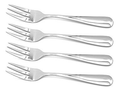 Cristalino Acero Inoxidable Forks Forks, Ensalada, Postre, A