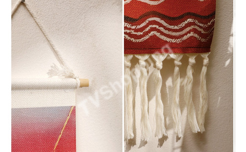 Tapiz De Macramé Bohemio Para Pared Decoración Hogar Dormito