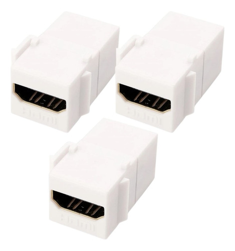 Keystone Hdmi Para Espelho Com 3 Unidades