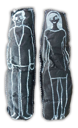 Casal Bruxo Preto Boneco Pano Ritual Vodu Voodoo Vudu