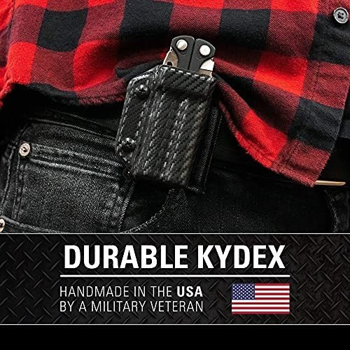 Estuche Fibra Carbono Negra Kydex Para Leatherman Charge