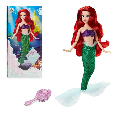 Muñeca Princesa Ariel Parque Disney Original Traje Lujo