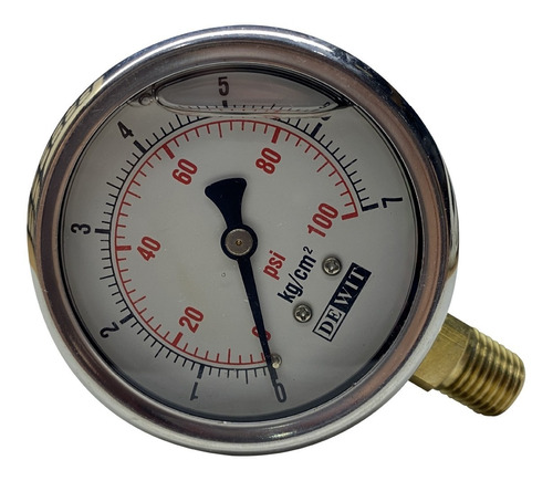 Manómetro Dewit De Rango 0-7 Kg/cm2. Modelo: 251v/63/7