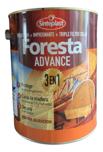 Protector De Madera Sinteplast Foresta Advance 3,6l