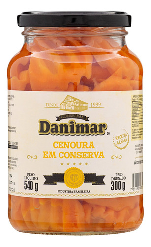 Cenoura em Conserva Danimar Vidro 300g