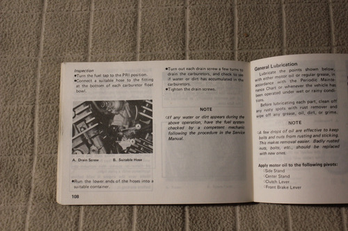 Kawasaki Vulcan 750 1994 Manual Del Propietario (Usado)