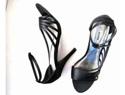 Zapato/sandalia Raso Negro, Ansonia, Elegante, Talla 38