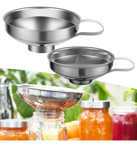 Embudo De Cocina De Acero Inoxidable Con Apertura Grande