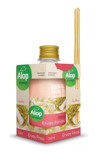 Difusor Com Varetas Aroma Ervas Finas Alop Aromas 250ml