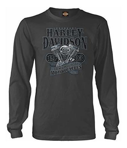 Harley-davidson Military - Camiseta Estampada De Manga Larga