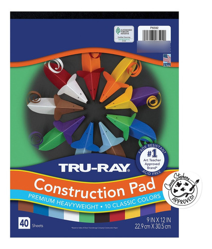 Pacon Tru-ray Cartulina Para Bricolaje Color Variado