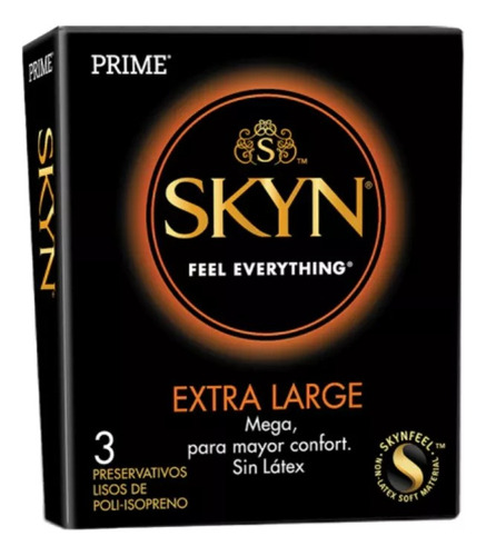 Preservativos Prime Skyn Sin Látex Extra Large | Cajita X 3u