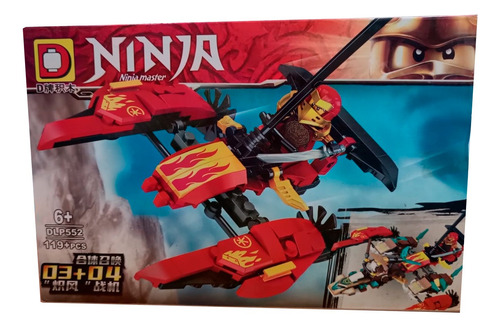 Set Muñecos Ninja - Accesorios Para Armar Rojo Ninja Master
