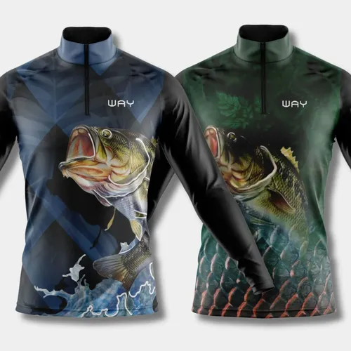Kit 2 Camisas De Pesca Masculina Manga Longa Proteção Uv50+